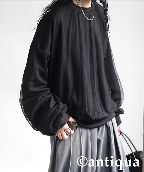 antiqua(アンティカ)の「チュールドッキングトップス(その他トップス・レディース・ブラック・ONESIZE)」の3枚目の写真