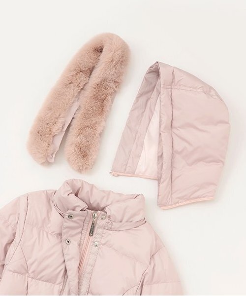 mezzo piano Junior(メゾピアノジュニア)の「【人気商品再入荷】【直営店で取り扱い無し】【撥水】リボンベルトガーリーロングダウン(ダウンジャケット/コート・キッズ・グレー/ピンク/ネイビー・S/M/L)」の13枚目の写真