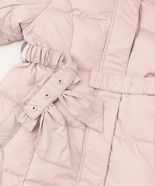 mezzo piano Junior(メゾピアノジュニア)の「【人気商品再入荷】【直営店で取り扱い無し】【撥水】リボンベルトガーリーロングダウン(ダウンジャケット/コート・キッズ・グレー/ピンク/ネイビー・S/M/L)」の14枚目の写真