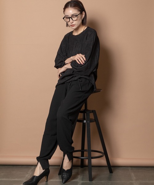 Bou Jeloud(ブージュルード)の「リブジョガーパンツ(その他パンツ・レディース・ブラック/カーキ・FREE)」の8枚目の写真