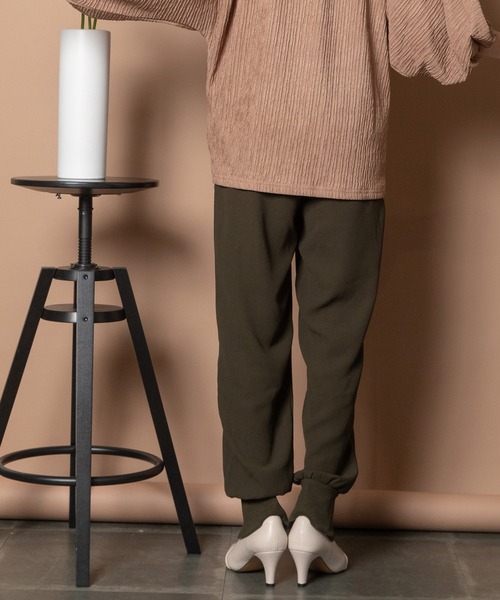 Bou Jeloud(ブージュルード)の「リブジョガーパンツ(その他パンツ・レディース・ブラック/カーキ・FREE)」の9枚目の写真