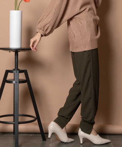 Bou Jeloud(ブージュルード)の「リブジョガーパンツ(その他パンツ・レディース・ブラック/カーキ・FREE)」の10枚目の写真
