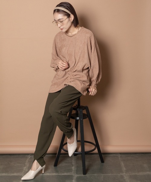 Bou Jeloud(ブージュルード)の「リブジョガーパンツ(その他パンツ・レディース・ブラック/カーキ・FREE)」の12枚目の写真