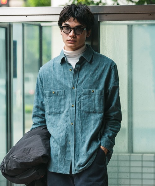 URBAN RESEARCH DOORS（アーバンリサーチドアーズ）の「OUTDOOR EXCHANGE起毛ネルシャツ（シャツ/ブラウス・メンズ・ブラウン/グリーン・LARGE/MEDIUM）」の2枚目の写真