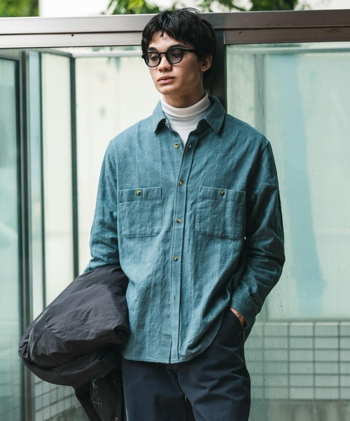 URBAN RESEARCH DOORS（アーバンリサーチドアーズ）の「OUTDOOR EXCHANGE起毛ネルシャツ（シャツ/ブラウス・メンズ・ブラウン/グリーン・LARGE/MEDIUM）」の4枚目の写真