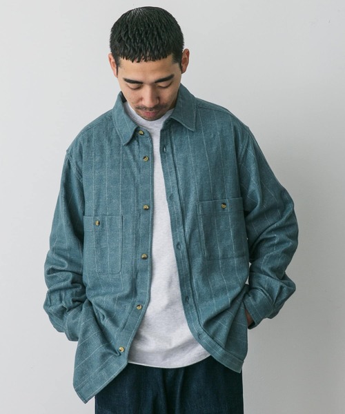 URBAN RESEARCH DOORS（アーバンリサーチドアーズ）の「OUTDOOR EXCHANGE起毛ネルシャツ（シャツ/ブラウス・メンズ・ブラウン/グリーン・LARGE/MEDIUM）」の8枚目の写真