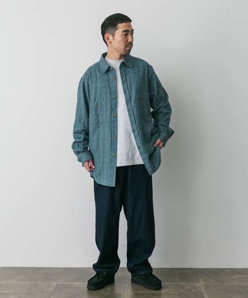URBAN RESEARCH DOORS（アーバンリサーチドアーズ）の「OUTDOOR EXCHANGE起毛ネルシャツ（シャツ/ブラウス・メンズ・ブラウン/グリーン・LARGE/MEDIUM）」の13枚目の写真
