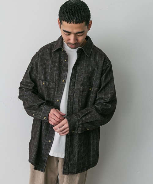 URBAN RESEARCH DOORS（アーバンリサーチドアーズ）の「OUTDOOR EXCHANGE起毛ネルシャツ（シャツ/ブラウス・メンズ・ブラウン/グリーン・LARGE/MEDIUM）」の16枚目の写真