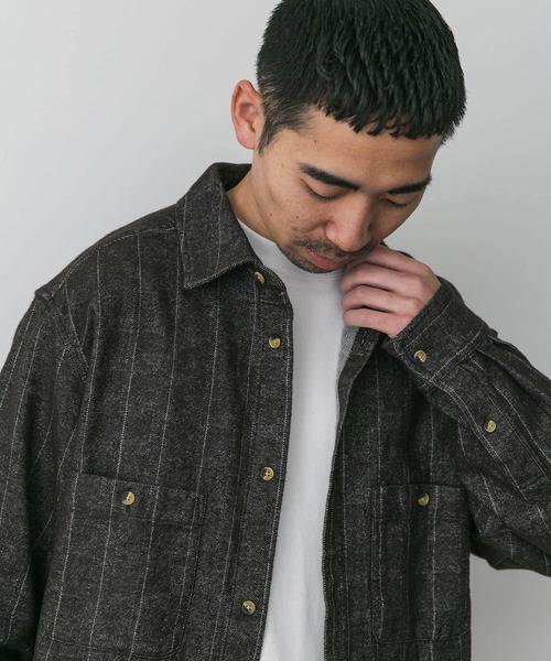URBAN RESEARCH DOORS（アーバンリサーチドアーズ）の「OUTDOOR EXCHANGE起毛ネルシャツ（シャツ/ブラウス・メンズ・ブラウン/グリーン・LARGE/MEDIUM）」の18枚目の写真
