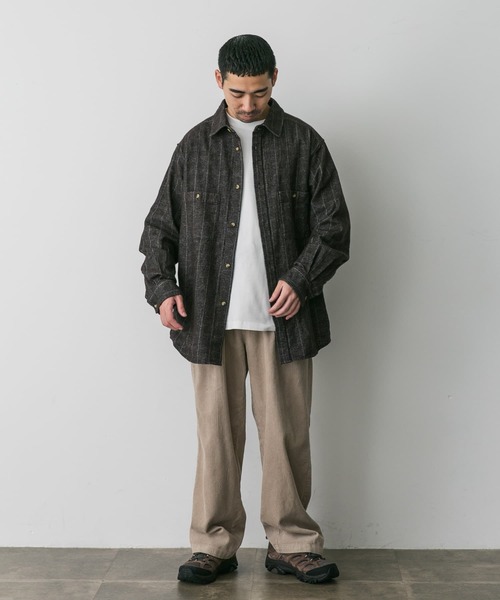 URBAN RESEARCH DOORS（アーバンリサーチドアーズ）の「OUTDOOR EXCHANGE起毛ネルシャツ（シャツ/ブラウス・メンズ・ブラウン/グリーン・LARGE/MEDIUM）」の20枚目の写真