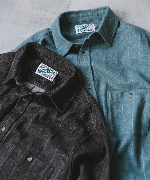URBAN RESEARCH DOORS（アーバンリサーチドアーズ）の「OUTDOOR EXCHANGE起毛ネルシャツ（シャツ/ブラウス・メンズ・ブラウン/グリーン・LARGE/MEDIUM）」の21枚目の写真