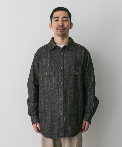 URBAN RESEARCH DOORS（アーバンリサーチドアーズ）の「OUTDOOR EXCHANGE起毛ネルシャツ（シャツ/ブラウス・メンズ・ブラウン/グリーン・LARGE/MEDIUM）」の22枚目の写真