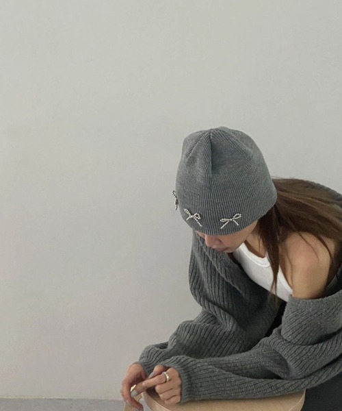 REBALANCE（リバランス）の「リボンニットビーニー（ニットキャップ/ビーニー・レディース・A/B/C・FREE）」の13枚目の写真