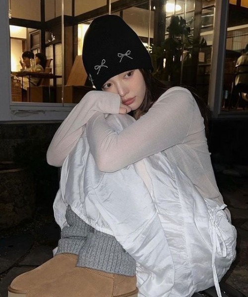 REBALANCE（リバランス）の「リボンニットビーニー（ニットキャップ/ビーニー・レディース・A/B/C・FREE）」の5枚目の写真