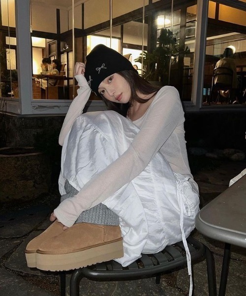 REBALANCE（リバランス）の「リボンニットビーニー（ニットキャップ/ビーニー・レディース・A/B/C・FREE）」の6枚目の写真