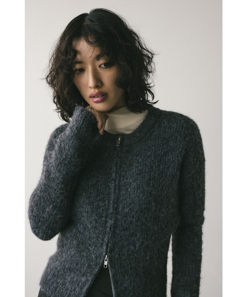STYLEMIXER(スタイルミキサー)の「フラッフィージップニットカーデ(カーディガン/ボレロ・レディース・アイボリー/レッド/グレー・FREE)」の15枚目の写真