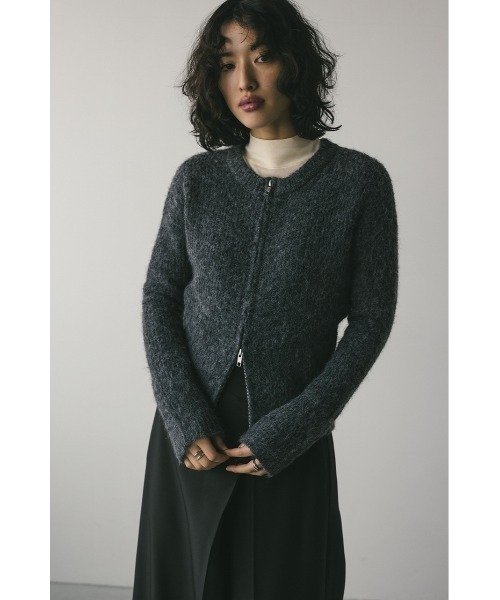 STYLEMIXER(スタイルミキサー)の「フラッフィージップニットカーデ(カーディガン/ボレロ・レディース・アイボリー/レッド/グレー・FREE)」の17枚目の写真