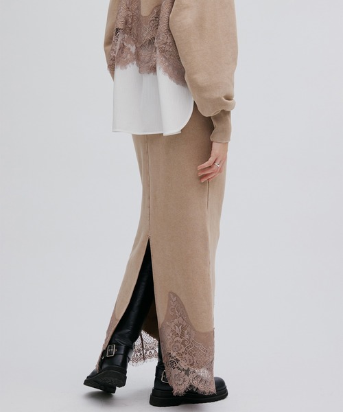 CHEMICAL OVERDYE LACE SWEAT SKIRT（スカート）｜Ameri（アメリ）の