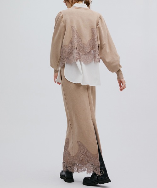 CHEMICAL OVERDYE LACE SWEAT SKIRT（スカート）｜Ameri（アメリ）の