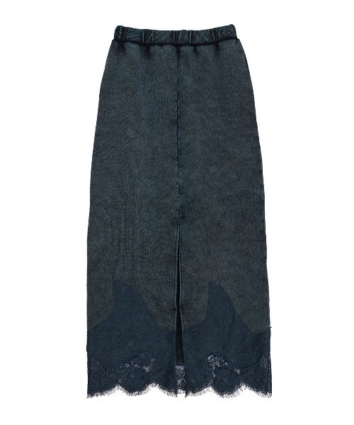 Ameri（アメリ）の「CHEMICAL OVERDYE LACE SWEAT SKIRT（スカート・レディース・ブルー/ブラック/ベージュ・MEDIUM/SMALL）」の11枚目の写真