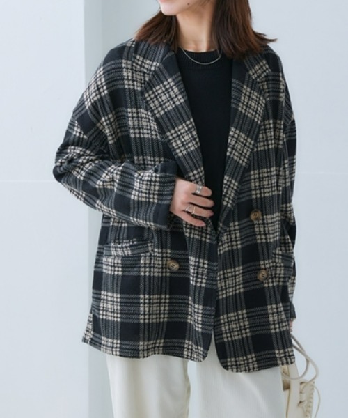 nissen（ニッセン）の「【販売終了】起毛素材ミドル丈テーラードジャケット（テーラードジャケット・レディース・ブラウン系その他/アイボリー/チャコール/グリーン・M/S/LL/L）」の15枚目の写真