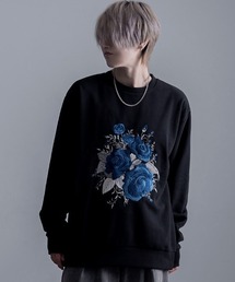 CavariA（キャバリア）の「『CavariA/キャバリア』薔薇刺繍長袖トレーナー（スウェット）」