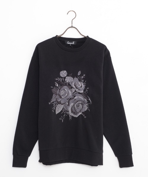 SILVER BULLET(シルバーバレット)の「『CavariA/キャバリア』薔薇刺繍長袖トレーナー(スウェット・メンズ・ブラック系2/ブラック系1/ホワイト・L/M)」の20枚目の写真
