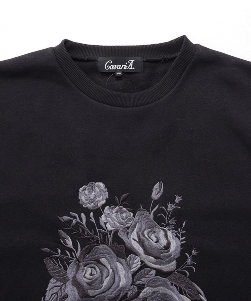 SILVER BULLET(シルバーバレット)の「『CavariA/キャバリア』薔薇刺繍長袖トレーナー(スウェット・メンズ・ブラック系2/ブラック系1/ホワイト・L/M)」の14枚目の写真