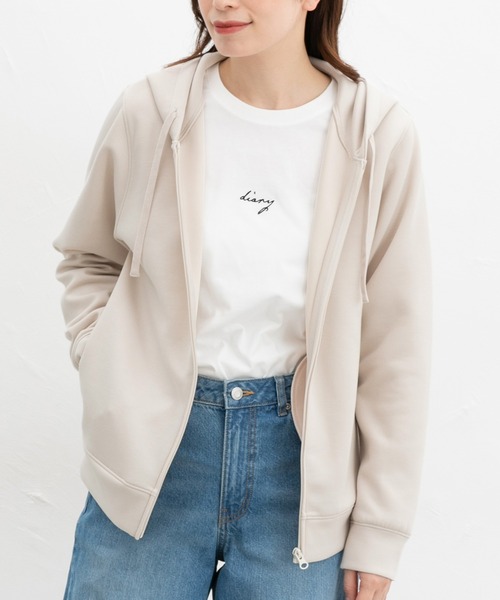 OUR ベージュ きれいめパーカー Honeys トップス パーカー ゆったり ストレッチ メンズ