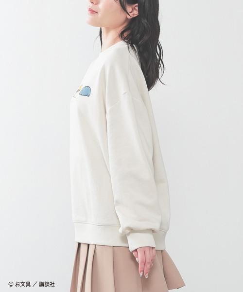 Honeys(ハニーズ)の「お文具といっしょ/ゆるトレーナー(スウェット・レディース・スミクロ/ブルー/アイボリー/レッド・S/M/LL/L)」の7枚目の写真