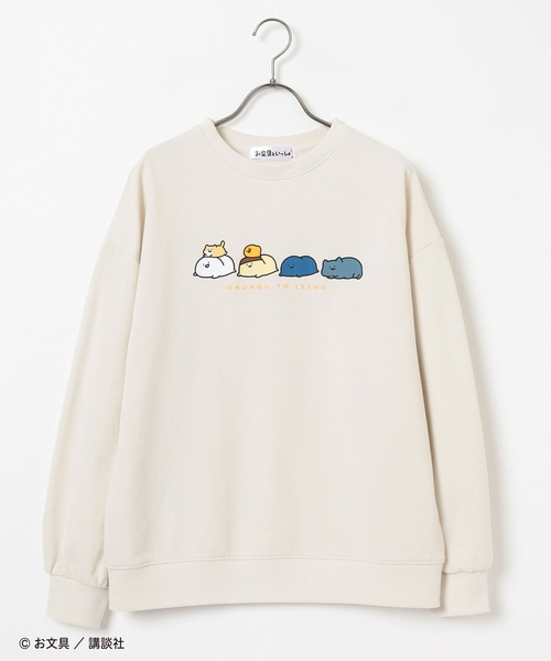 Honeys(ハニーズ)の「お文具といっしょ/ゆるトレーナー(スウェット・レディース・スミクロ/ブルー/アイボリー/レッド・S/M/LL/L)」の10枚目の写真