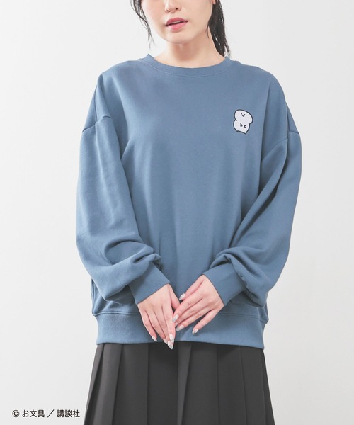 Honeys(ハニーズ)の「お文具といっしょ/ゆるトレーナー(スウェット・レディース・スミクロ/ブルー/アイボリー/レッド・S/M/LL/L)」の21枚目の写真