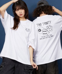 unrelaxing(ANVO)̃I[o[TCY  hJ TVc 100 /embroidery oversize T-shirt(TVc/Jbg\[)