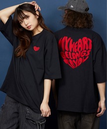 unrelaxing | オーバーサイズ  刺繍 Tシャツ 綿100％ /embroidery oversize T-shirt(Tシャツ/カットソー)
