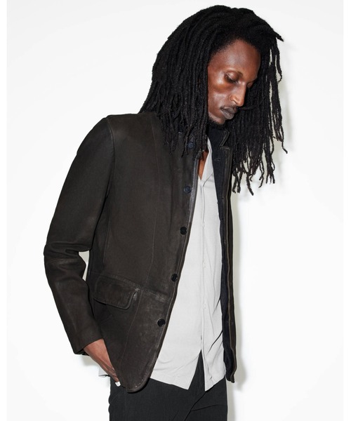 ALLSAINTS（オールセインツ）の「SURVEY DOUBLE LAYERED WAXED SUEDE BLAZER | SURVEY ダブル レイヤード ワックス スエード ブレザー（テーラードジャケット・メンズ・グレー系その他・XS/M/L/XL/S）」の20枚目の写真