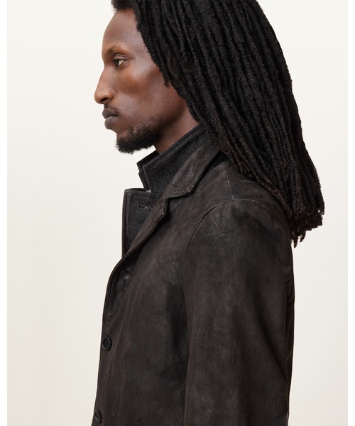 ALLSAINTS（オールセインツ）の「SURVEY DOUBLE LAYERED WAXED SUEDE BLAZER | SURVEY ダブル レイヤード ワックス スエード ブレザー（テーラードジャケット・メンズ・グレー系その他・XS/M/L/XL/S）」の12枚目の写真