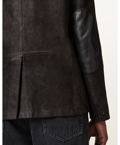 ALLSAINTS（オールセインツ）の「SURVEY DOUBLE LAYERED WAXED SUEDE BLAZER | SURVEY ダブル レイヤード ワックス スエード ブレザー（テーラードジャケット・メンズ・グレー系その他・XS/M/L/XL/S）」の17枚目の写真