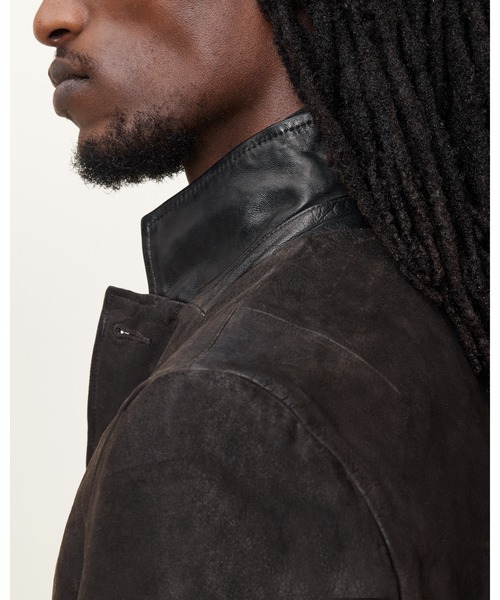 ALLSAINTS（オールセインツ）の「SURVEY DOUBLE LAYERED WAXED SUEDE BLAZER | SURVEY ダブル レイヤード ワックス スエード ブレザー（テーラードジャケット・メンズ・グレー系その他・XS/M/L/XL/S）」の18枚目の写真