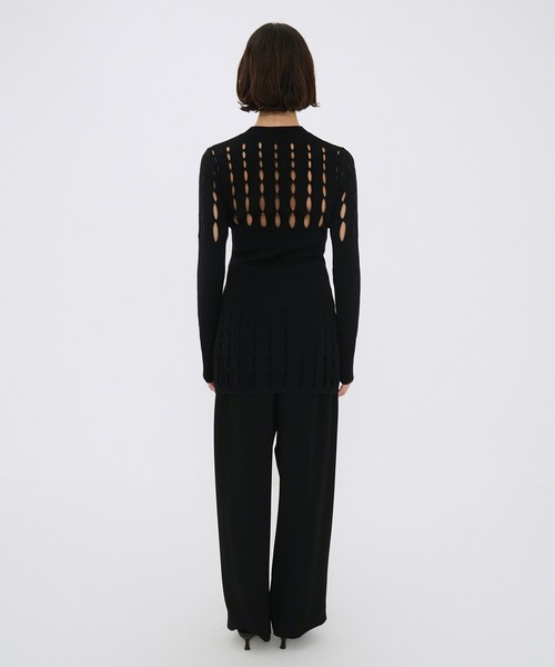 CLANE（クラネ）の「BASIC TUCK PANTS（スラックス・レディース・ブラック/アイボリー/ベージュ/レッド・0/2/1）」の14枚目の写真