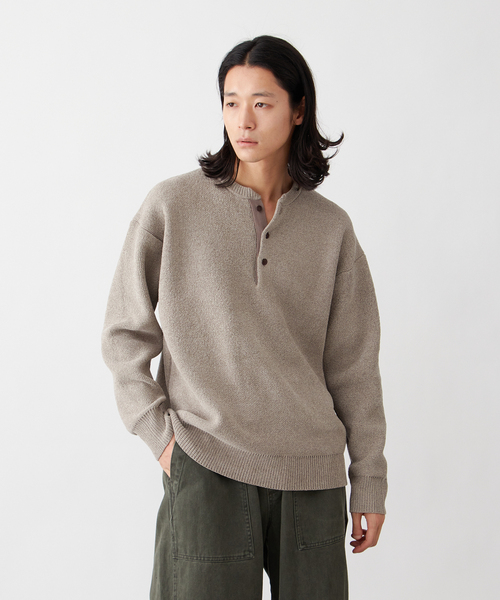 モール ヘンリーネックニット（ニット/セーター）｜B.C STOCK（ベーセーストック）