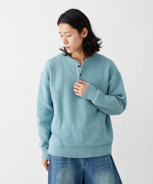 モール ヘンリーネックニット（ニット/セーター）｜B.C STOCK（ベーセーストック）