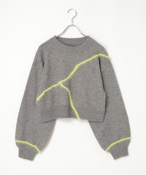 VENCEEXCHANGE（ヴァンスエクスチェンジ）の「アルパカタッチラインフェザープルオーバー（ニット/セーター・レディース・アイボリー/ブラック/グレー・FREE）」の20枚目の写真