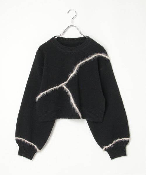 VENCEEXCHANGE（ヴァンスエクスチェンジ）の「アルパカタッチラインフェザープルオーバー（ニット/セーター・レディース・アイボリー/ブラック/グレー・FREE）」の22枚目の写真