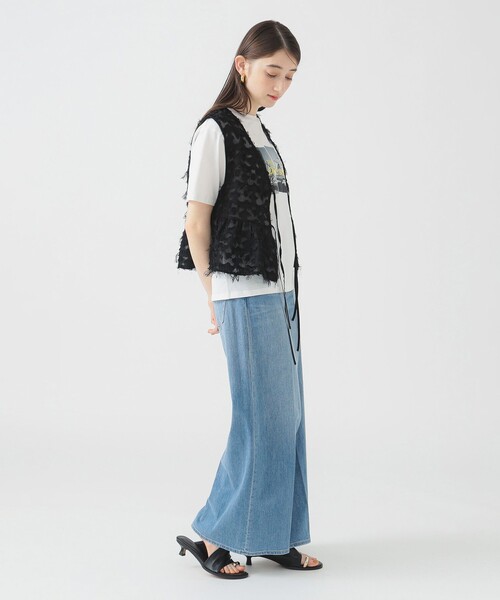 B:MING by BEAMS（ビーミングバイビームス）の「フリンジ ジャカード ノースリーブ ブラウス（シャツ/ブラウス・レディース・ブラック/ホワイト系その他5・ONE SIZE）」の8枚目の写真