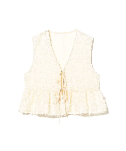 B:MING by BEAMS（ビーミングバイビームス）の「フリンジ ジャカード ノースリーブ ブラウス（シャツ/ブラウス・レディース・ブラック/ホワイト系その他5・ONE SIZE）」の11枚目の写真