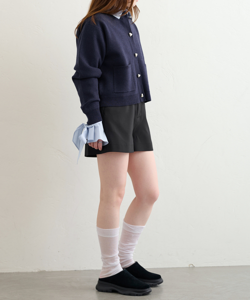 U by SPICK&SPAN(ユーバイスピックアンドスパン)の「ハートボタンカーディガン(カーディガン/ボレロ・レディース・ライトグレー/ネイビー・FREE)」の19枚目の写真
