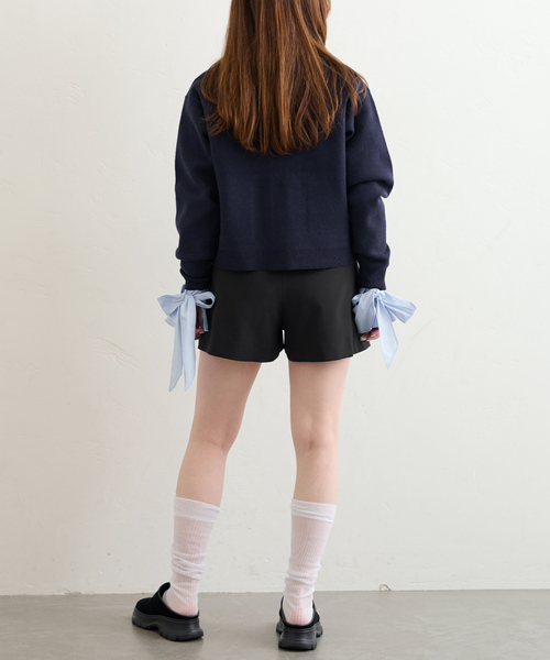 U by SPICK&SPAN(ユーバイスピックアンドスパン)の「ハートボタンカーディガン(カーディガン/ボレロ・レディース・ライトグレー/ネイビー・FREE)」の21枚目の写真