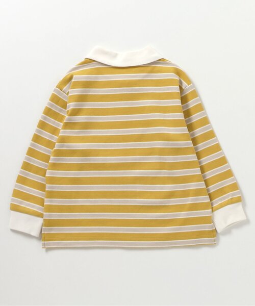 apres les cours（アプレレクール）の「【ジュニア対応】襟付きマルチボーダーTシャツ（Tシャツ/カットソー・キッズ・イエロー/ブルー・100/130/120/110/90/80）」の13枚目の写真