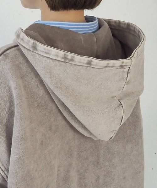 tiptop（ティップトップ）の「ヴィンテージ加工ダブルジップパーカー（パーカー・レディース・チャコールグレー/ピンク/グレー/ブルー/カーキ/ボルドー/ライトグレー・FREE）」の11枚目の写真