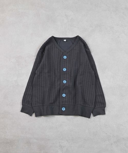 MARKEY'S（マーキーズ）の「ニットサッカーカーディガン（カーディガン/ボレロ・キッズ・チャコール/クリーム/ピンク/ブラウン・90/100/110/120/80/130/95/140/150）」の18枚目の写真